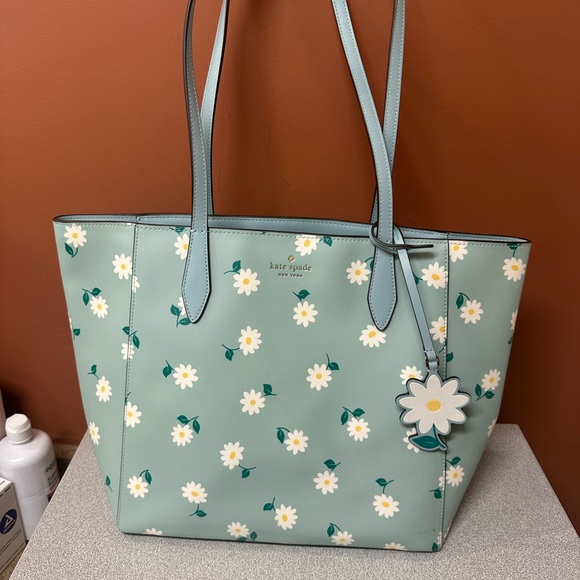 kate spade Handbags - Kate Spade Blue Floral Tote Bag